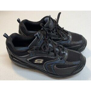 Skechers Shape Ups Shoes Sneakers Womens 8.5 Black Blue Platform Toning Walking